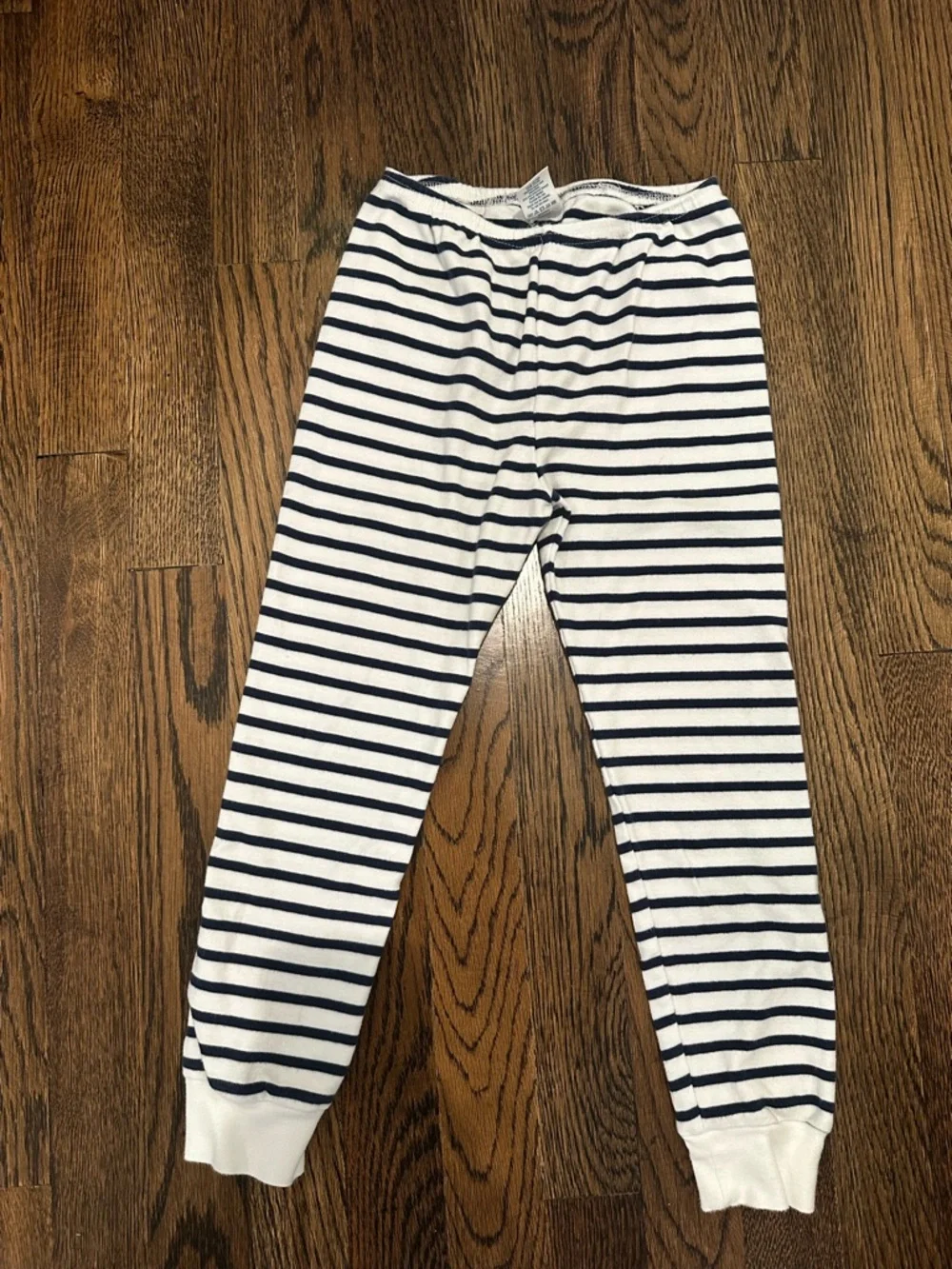 Janie and Jack White and Navy Striped bottoms